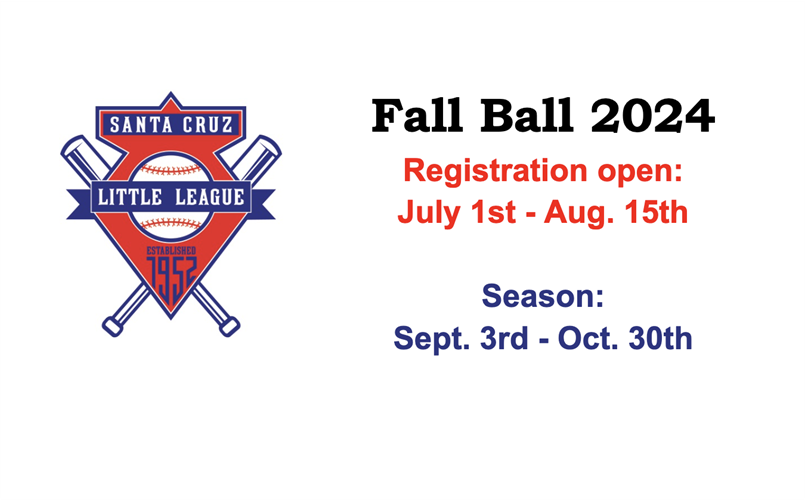 Fall Ball registration opens July 1st
